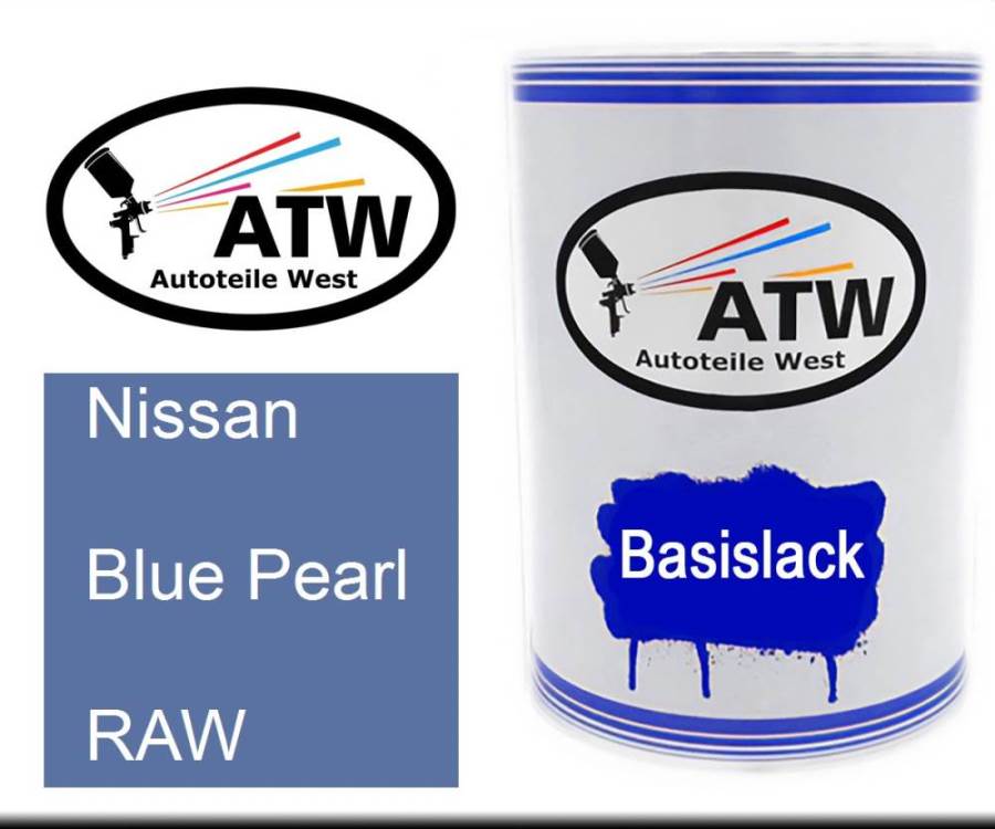 Nissan, Blue Pearl, RAW: 500ml Lackdose, von ATW Autoteile West.